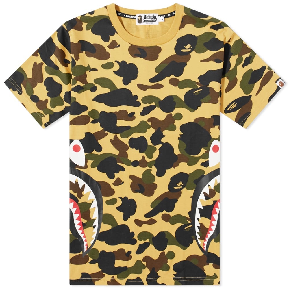 A Bathing Ape 1st Camo Side Shark Tee - 1