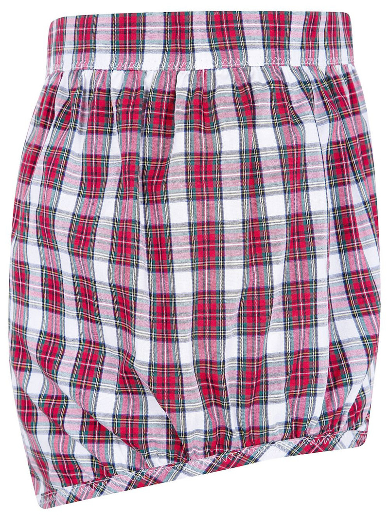 tartan-print gathered shorts 3