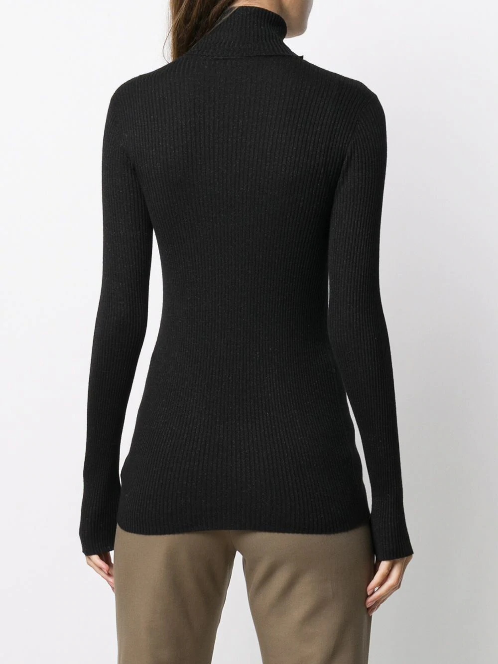 roll-neck ribbed jumper - 4