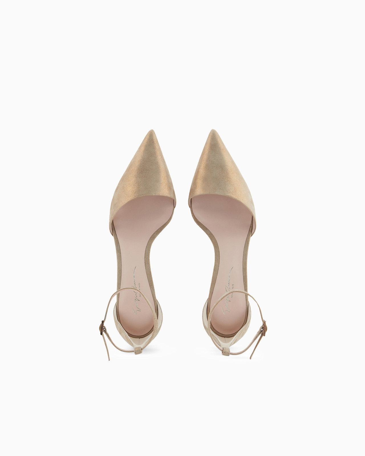 Laminated suede d'Orsay court shoes - 3