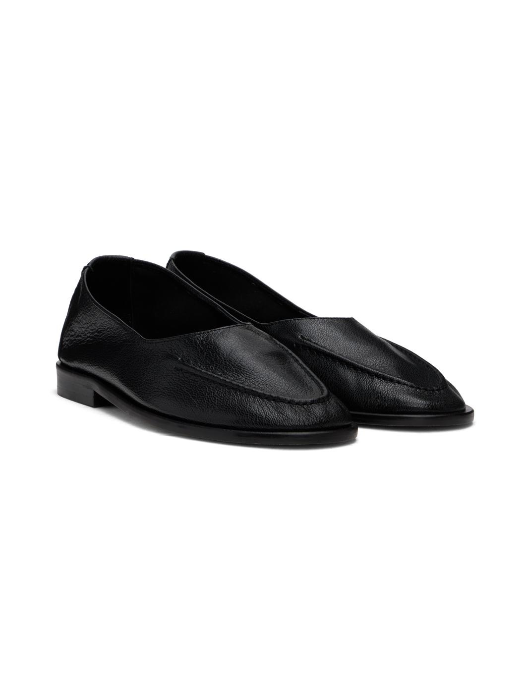 Black Juliol Winter Supple Shiny Ballerina Flats - 4