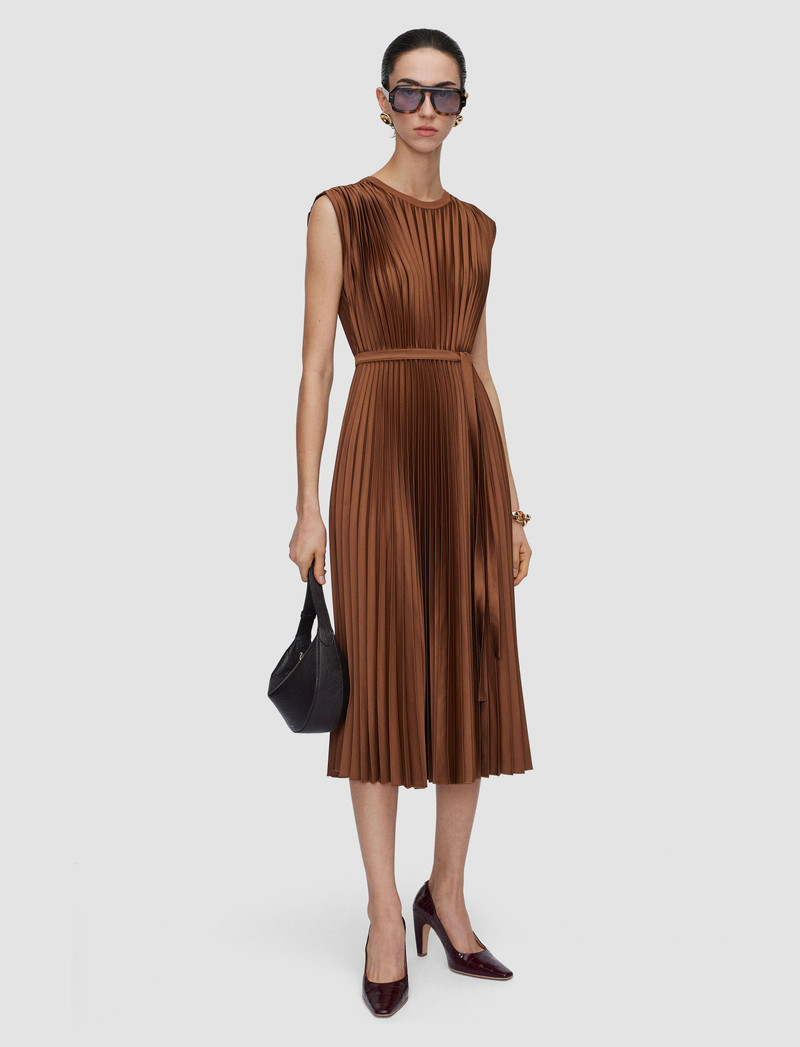JOSEPH Volta Knit Weave Plissé Dress outlook