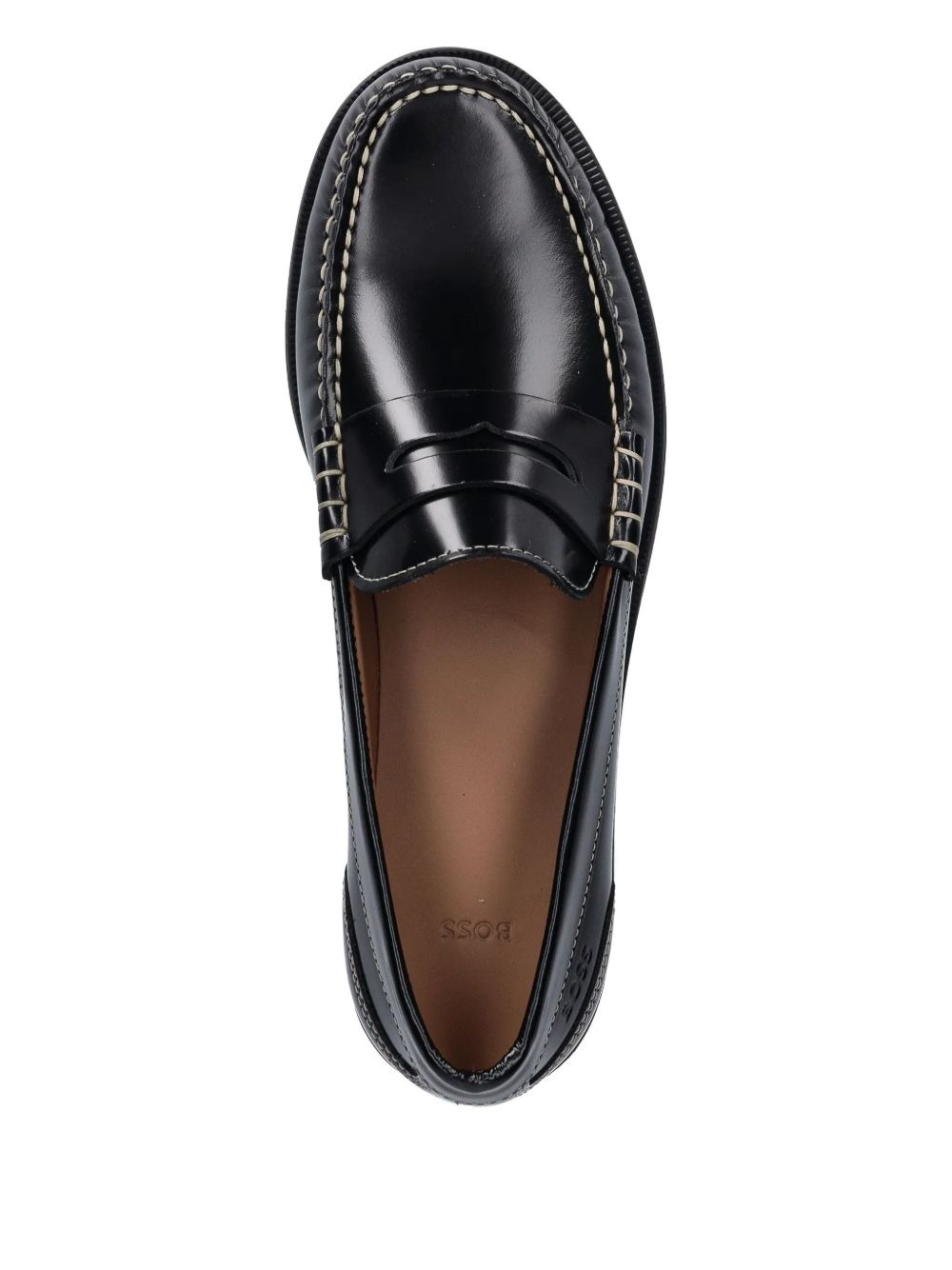 penny leather loafers - 3