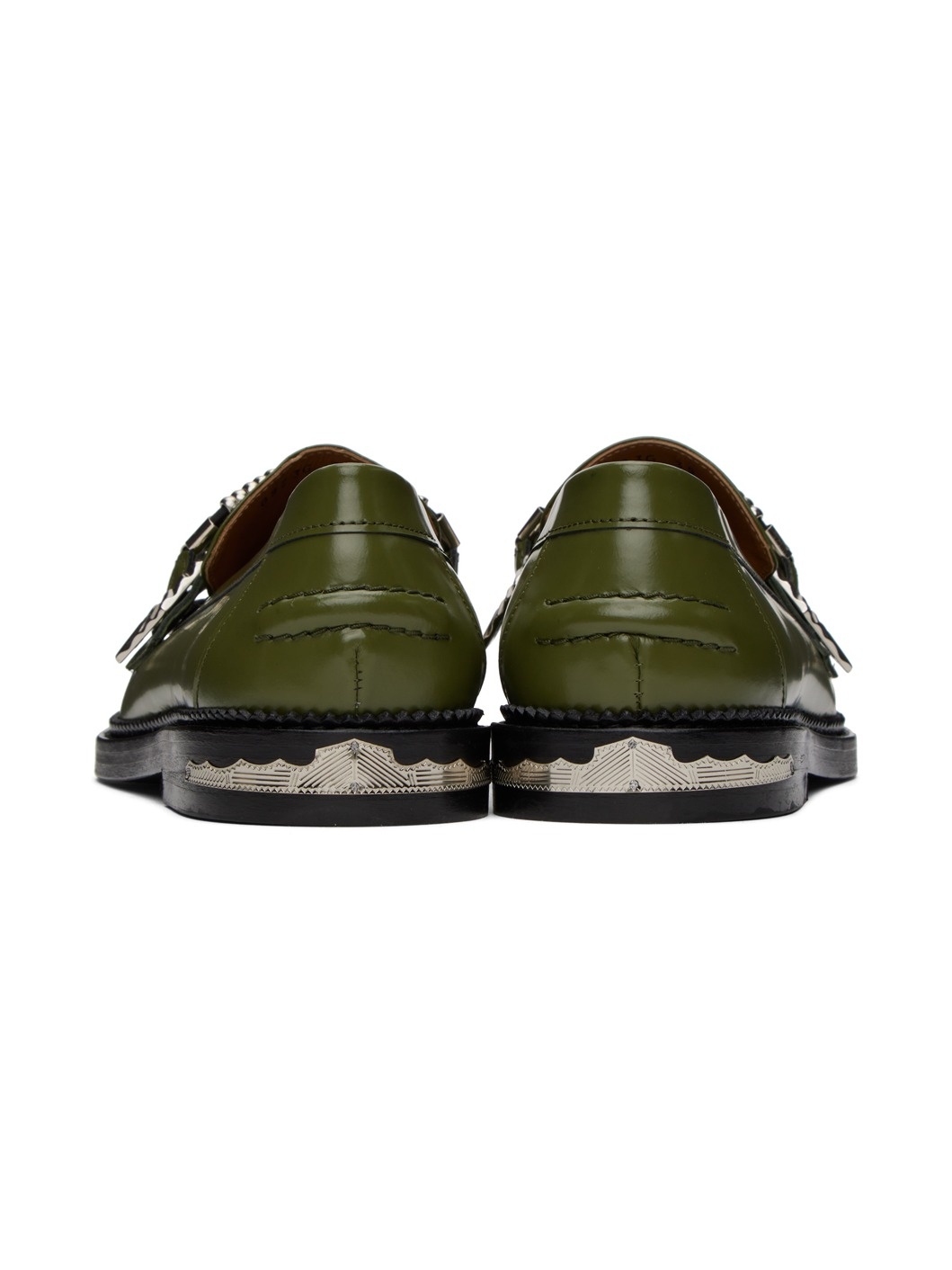 SSENSE Exclusive Green Polished Loafers - 2