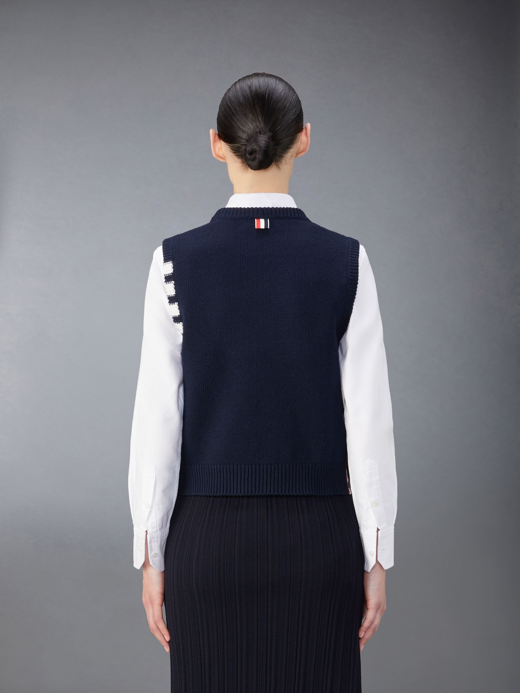 Wool 4-Bar Rose Icon Shell Top - 2