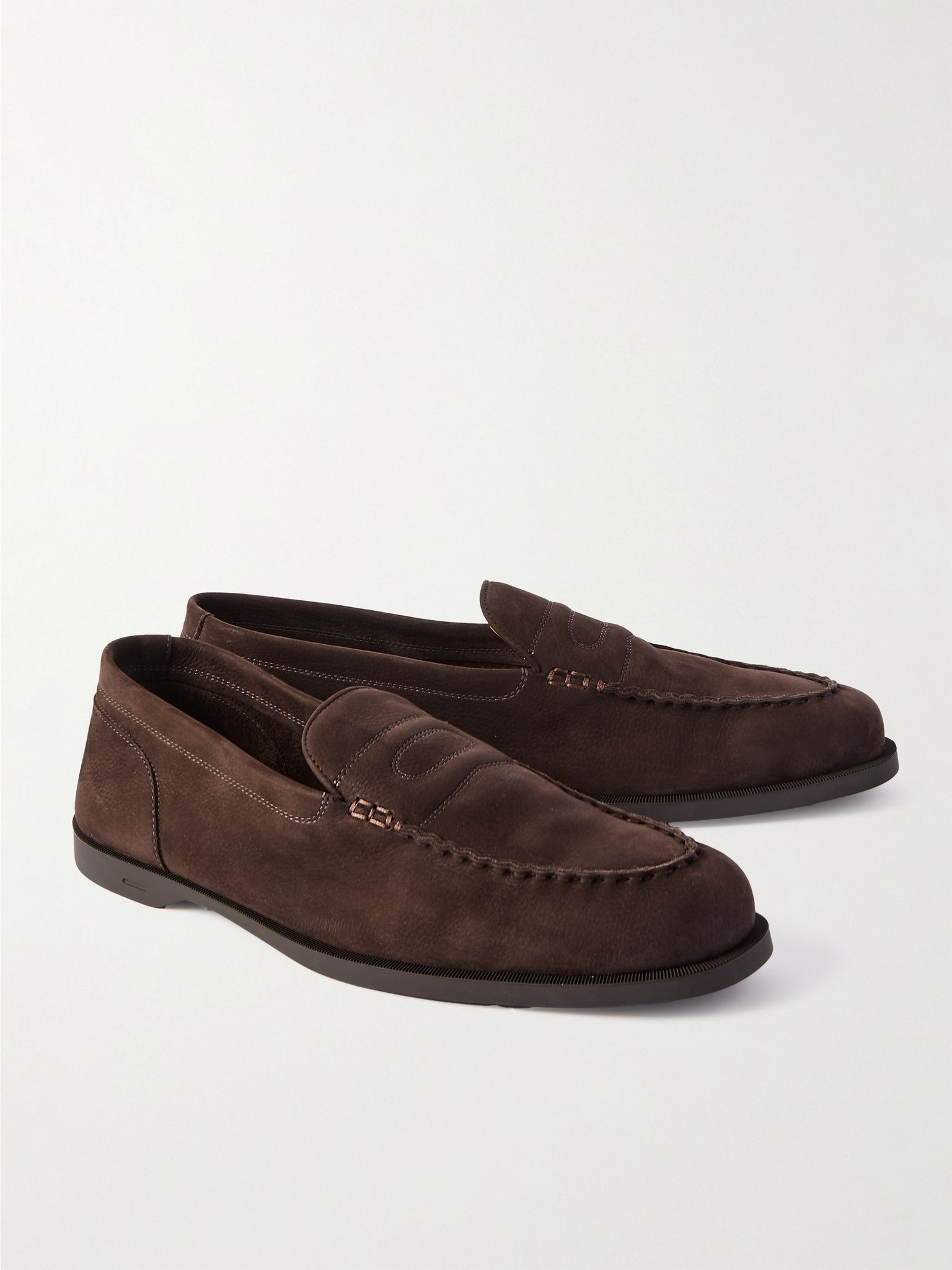 Pace Full-Grain Nubuck Loafers Brown - 4