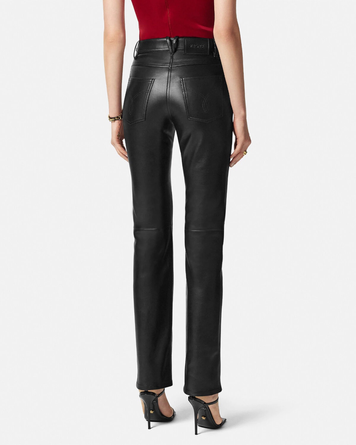 Plongé Leather Straight-Fit Pants - 5