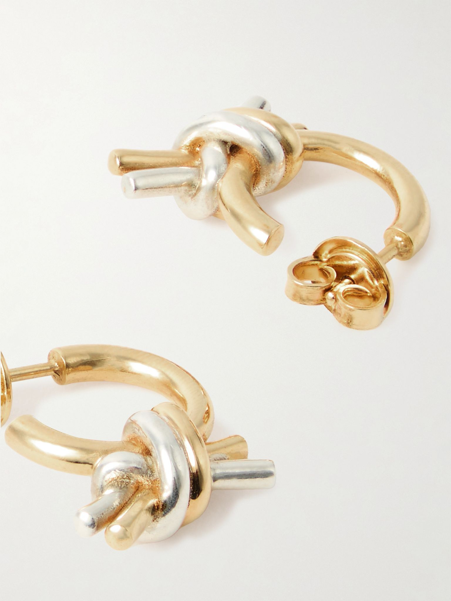 Gold-plated and silver earrings Gold - 3