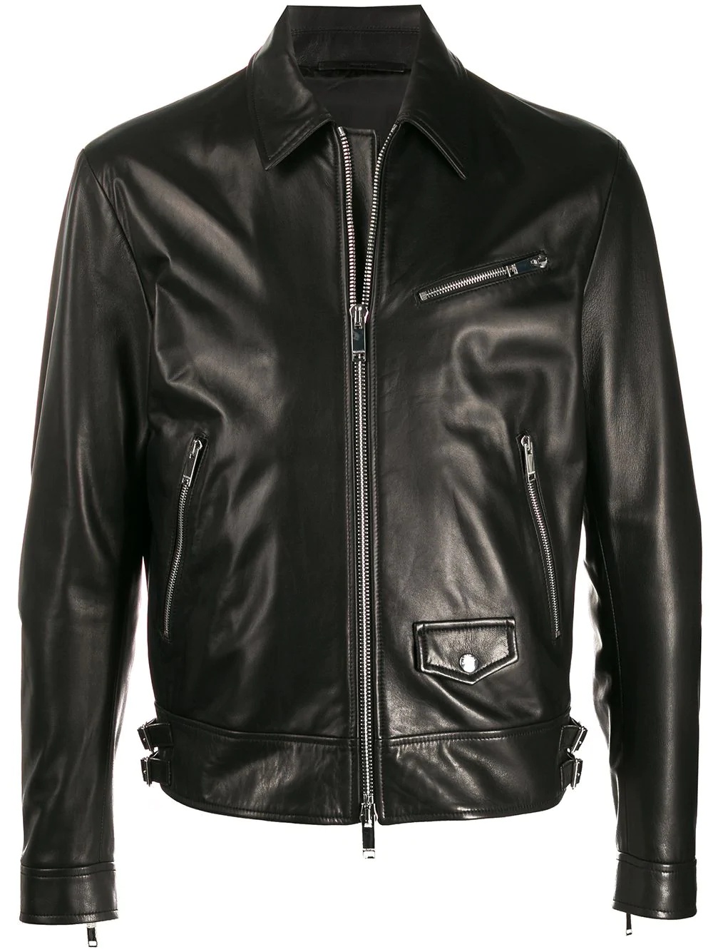 VLTN cropped biker jacket - 1