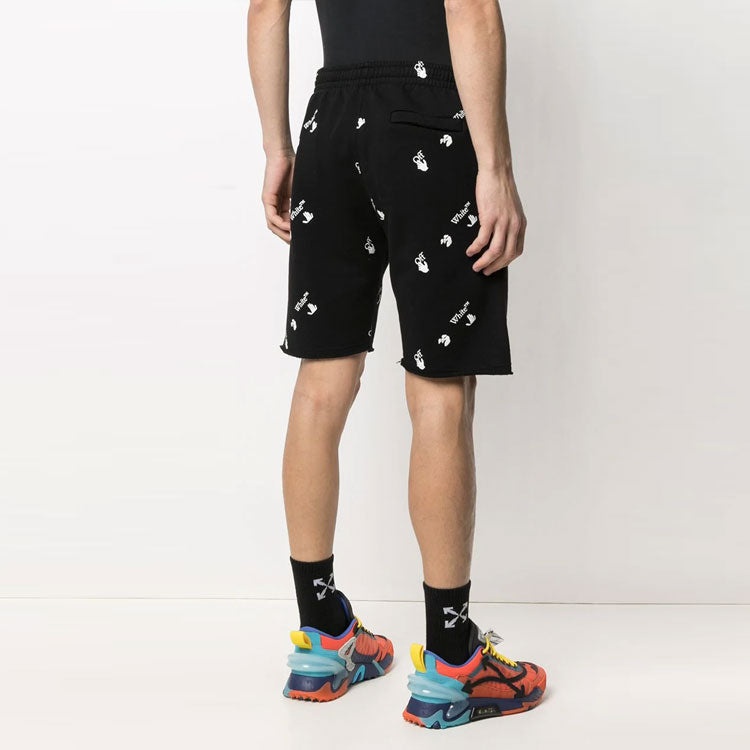 Off-White Men's SS21 Logo Print Short Skirt Black OMCI006R21FLE0031001 - 3