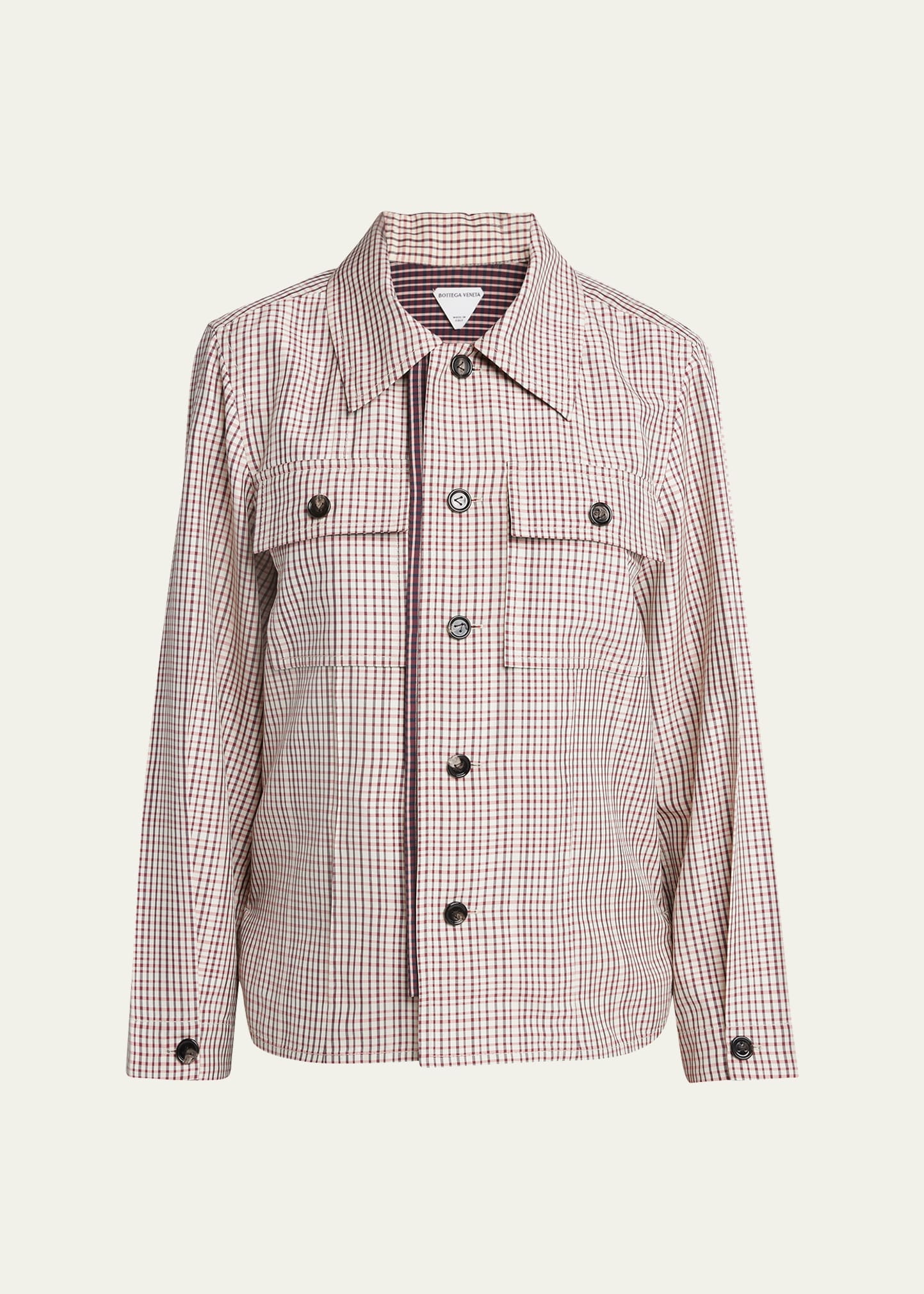 Check Long-Sleeve Button-Down Shirt - 1