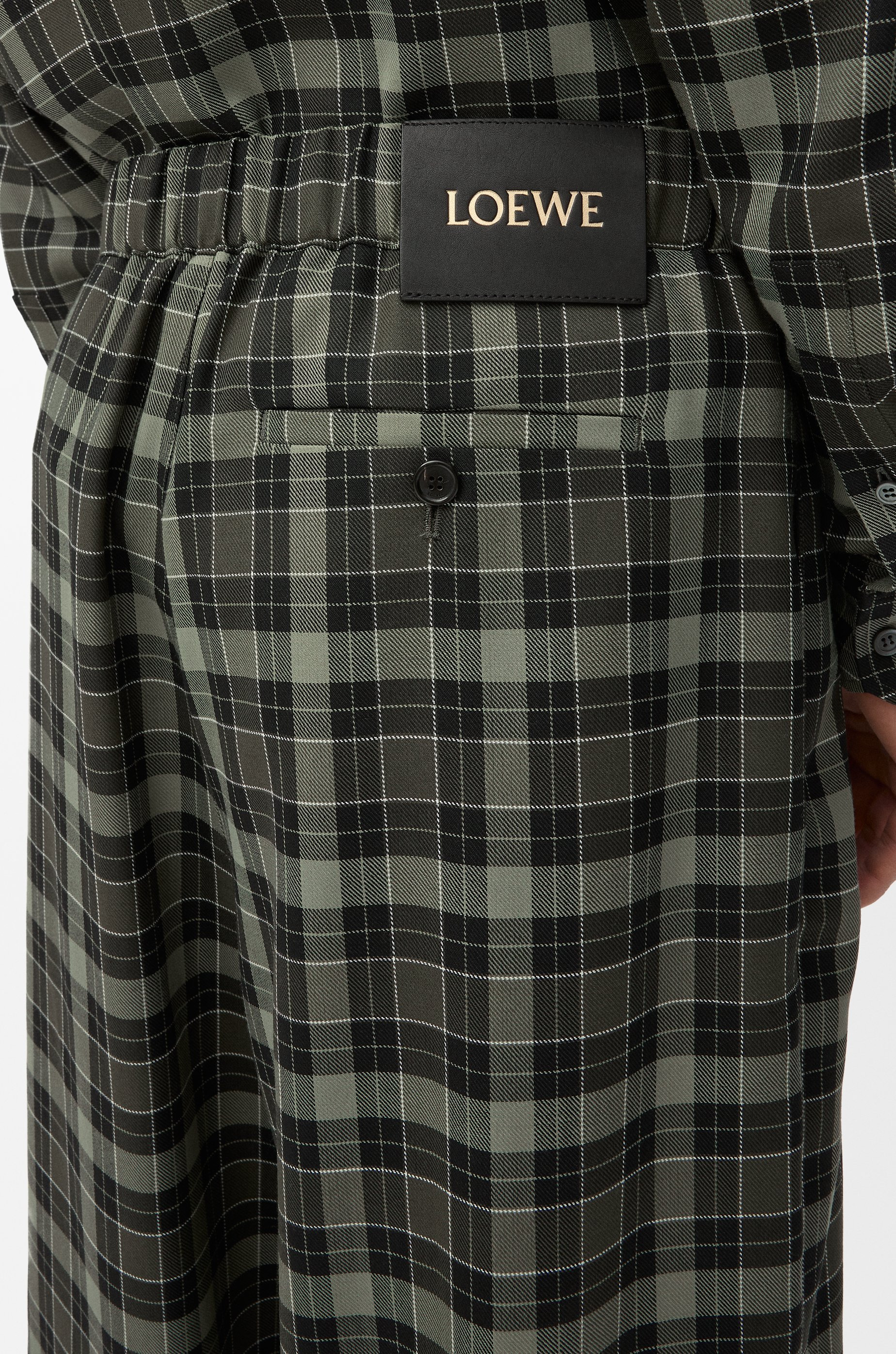 Drawstring trousers in wool blend - 5
