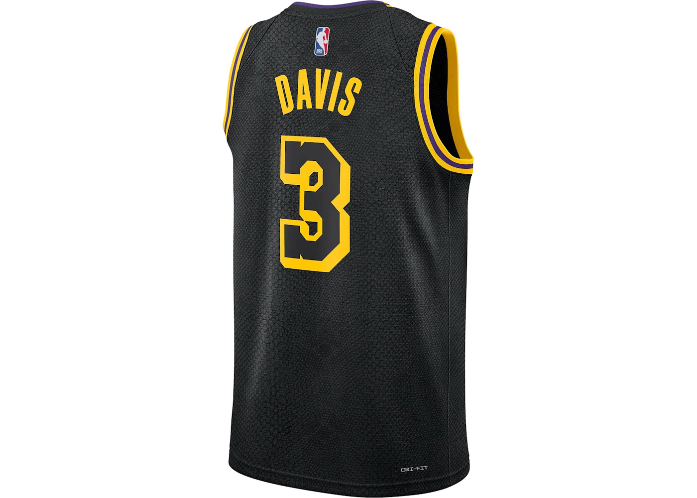 Nike NBA Lakers Anthony Davis Swingman Jersey Black - 2