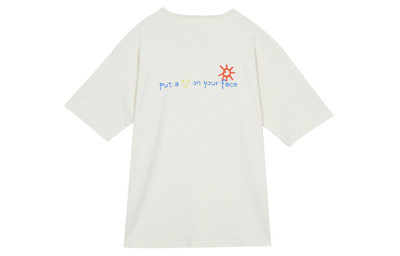 Converse Converse Put-a-Smile-On-Your-Face Logo T-Shirt 'White' 10024879-A01 outlook