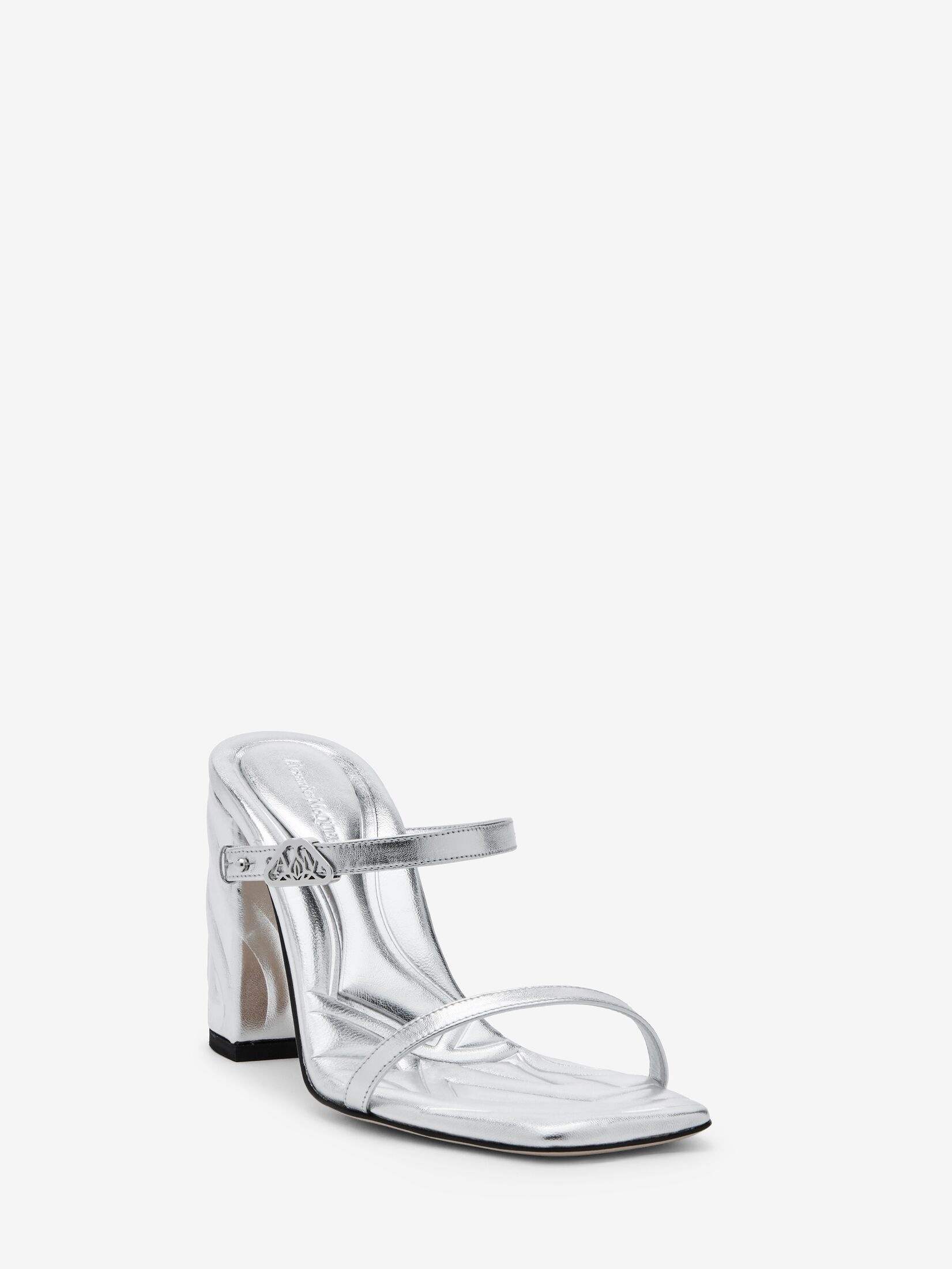 Women's Seal Strap Mule in Silver - 4