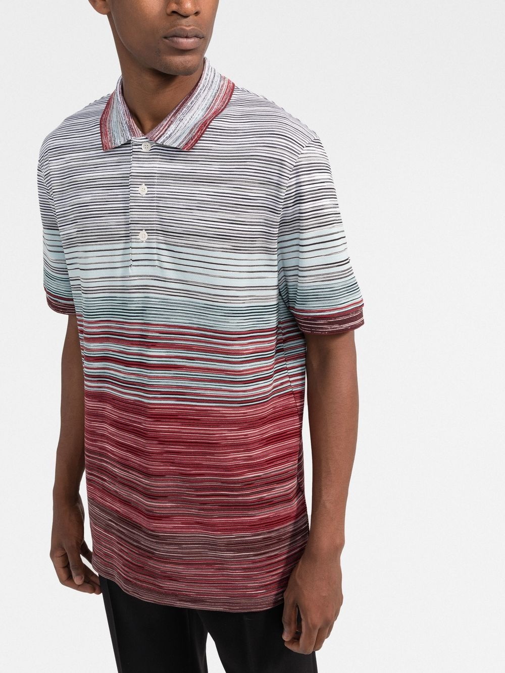 stripe-print cotton polo shirt - 3