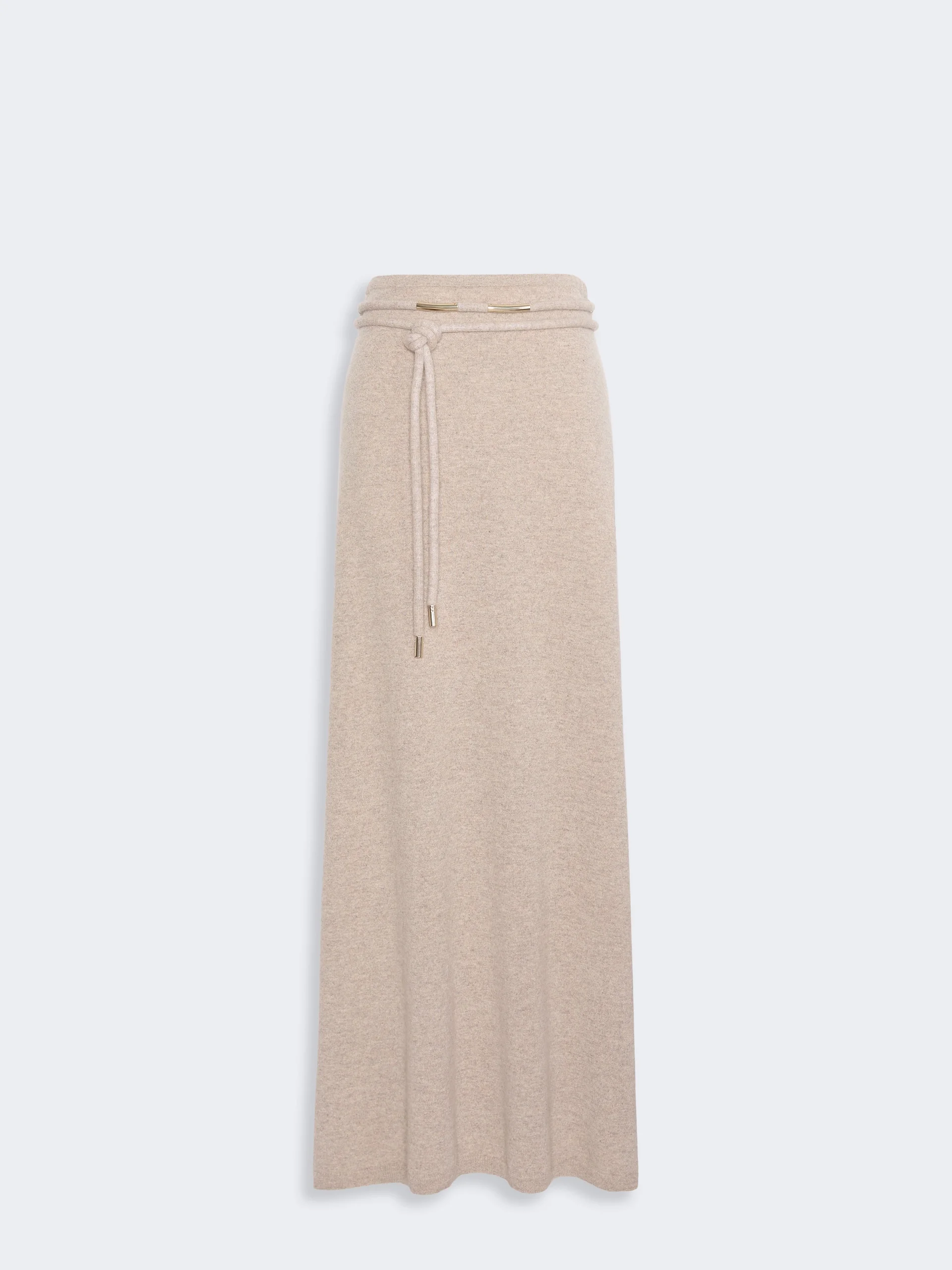 OGGI Long cashmere yarn skirt - SAND - 1