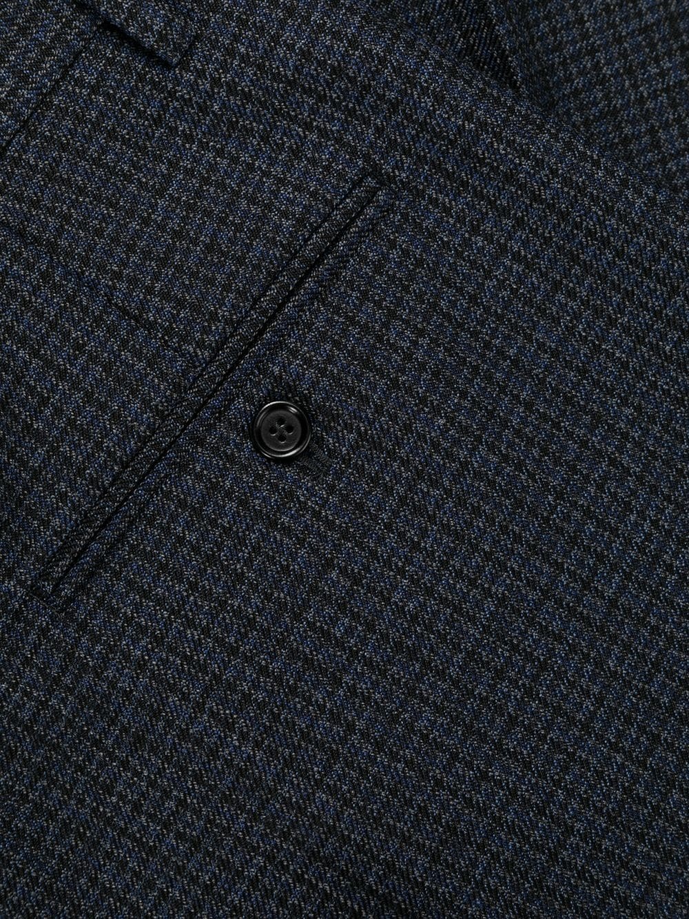 checked pleat-detail trousers - 7