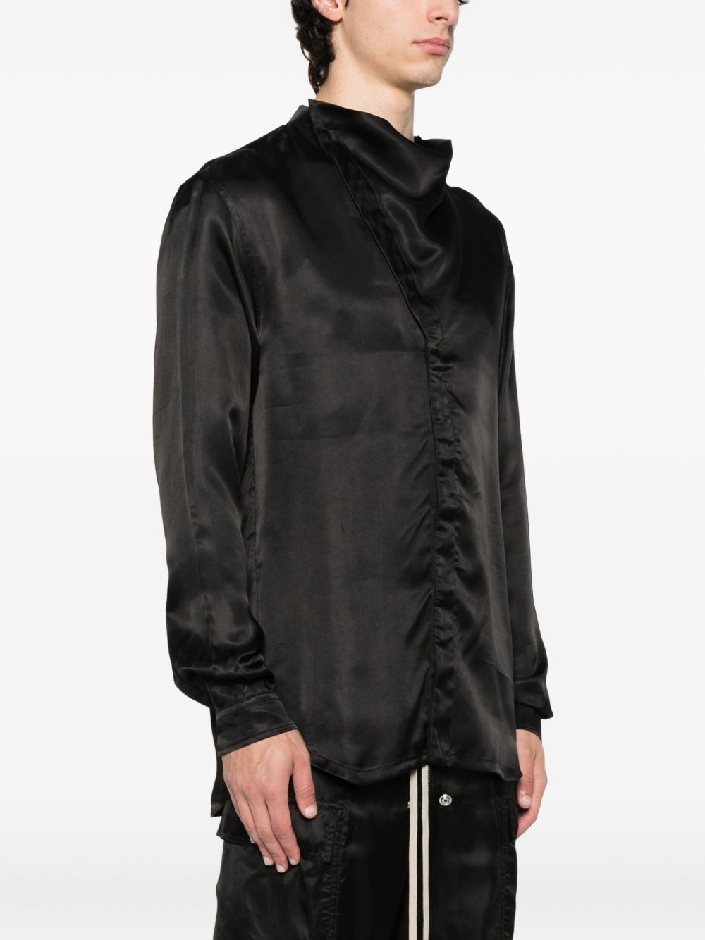 cowl-neck shirt - 3