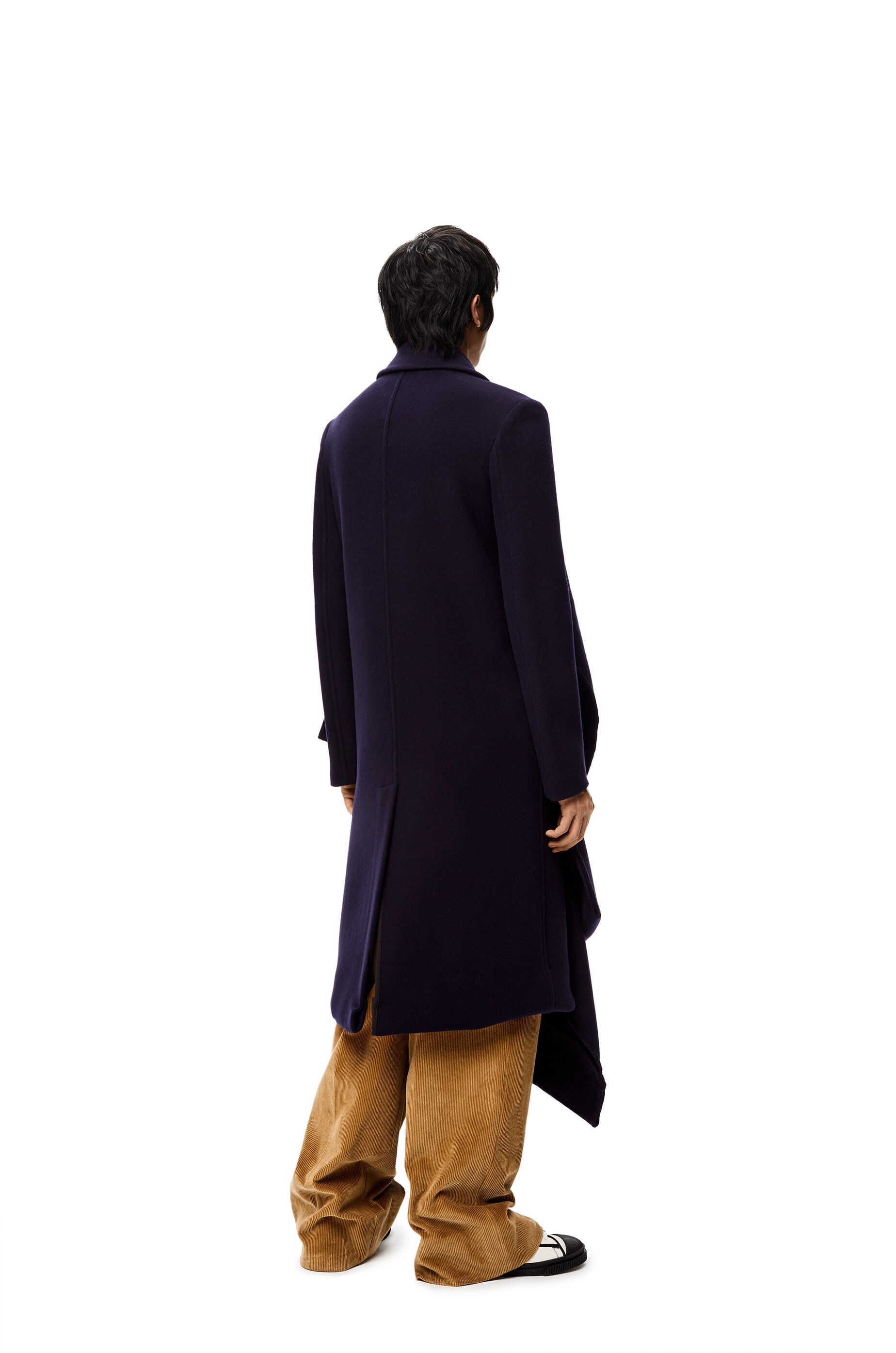 Panelled coat in wool and cashmere - 4