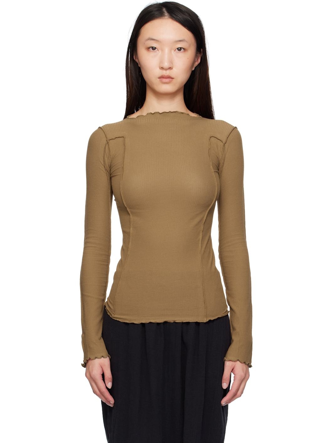 Brown Omato Long Sleeve T-shirt - 1