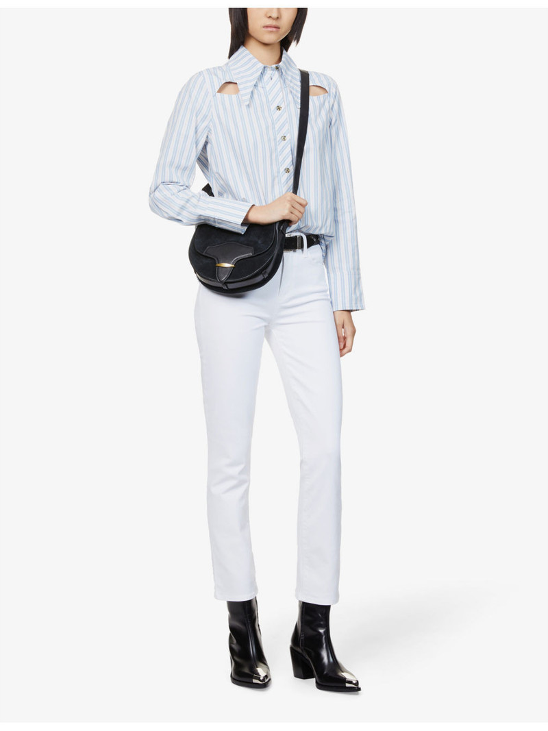 PAIGE Cindy slim-fit mid-rise stretch-cotton jeans outlook