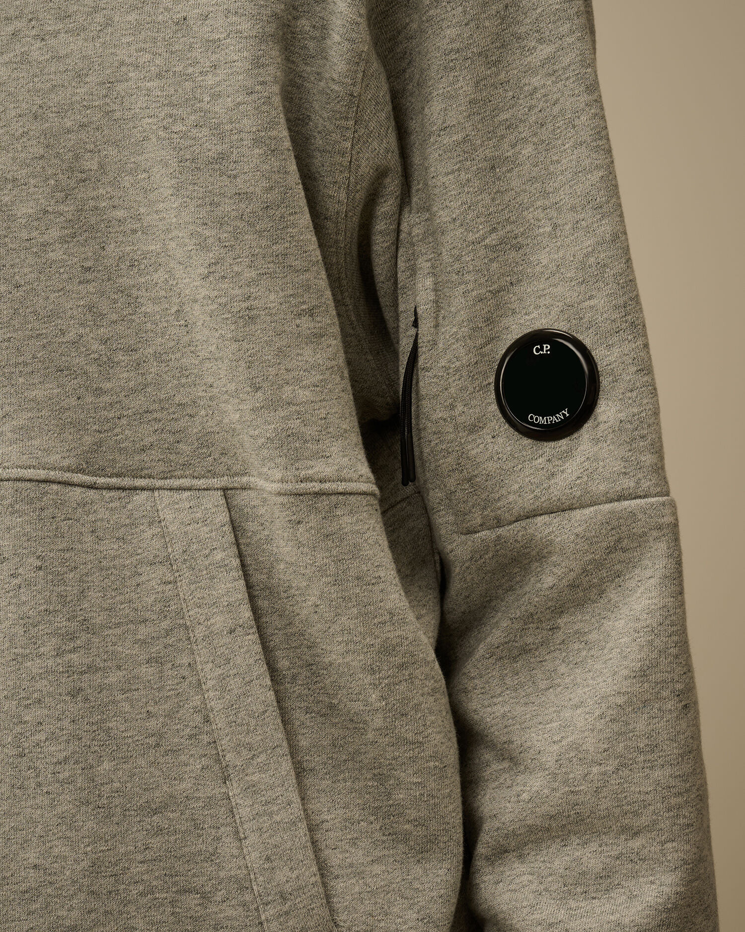Diagonal Raised Fleece Hooded Lens Sweatshirt - 4