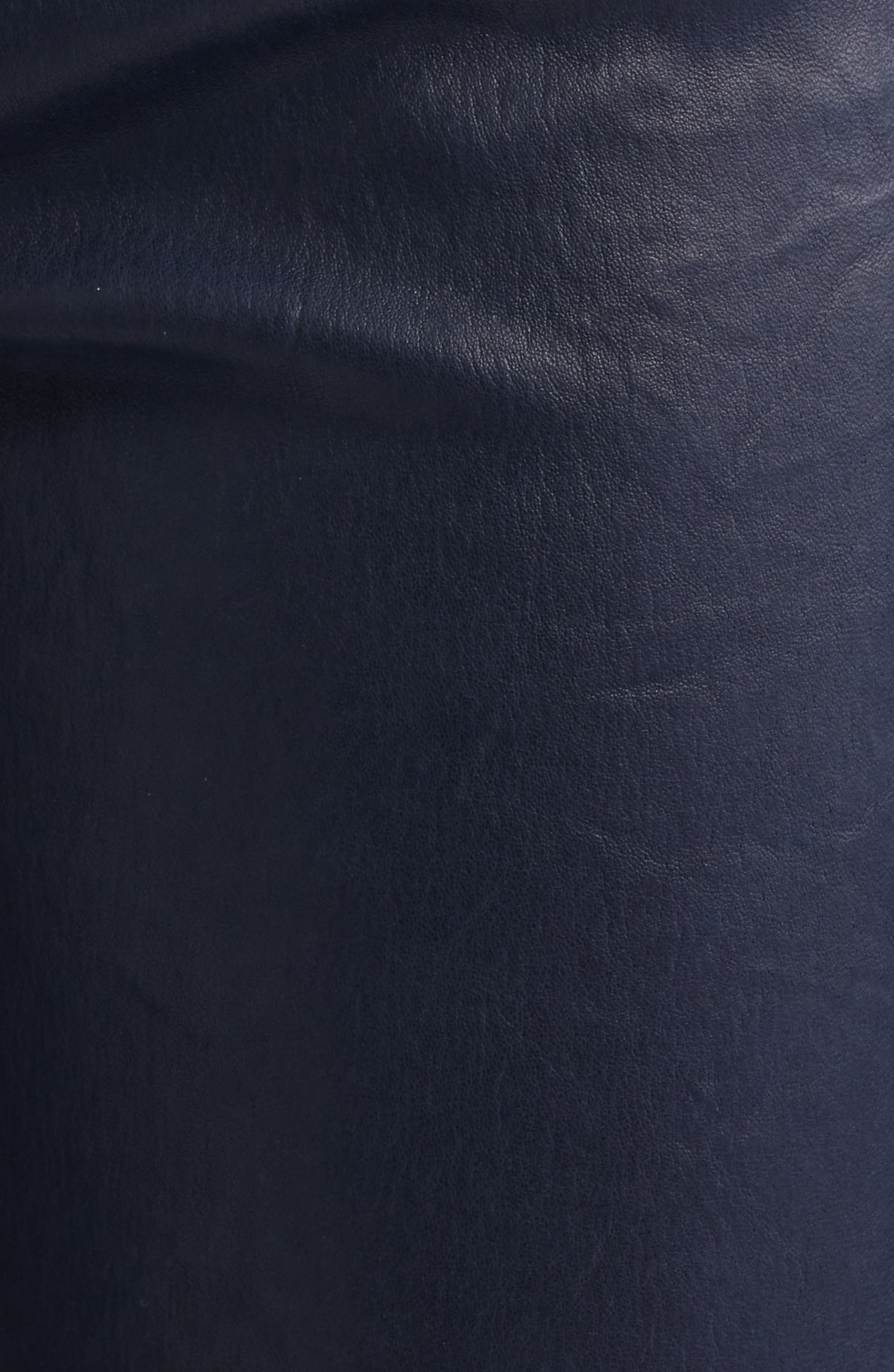 FRAME Le Reboot Crop Leather Pants in Dark Indigo at Nordstrom - 6