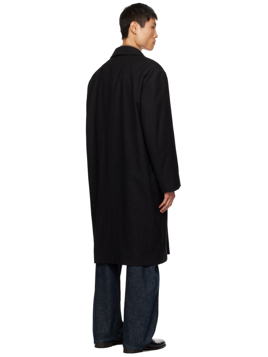 Black Button Coat - 3