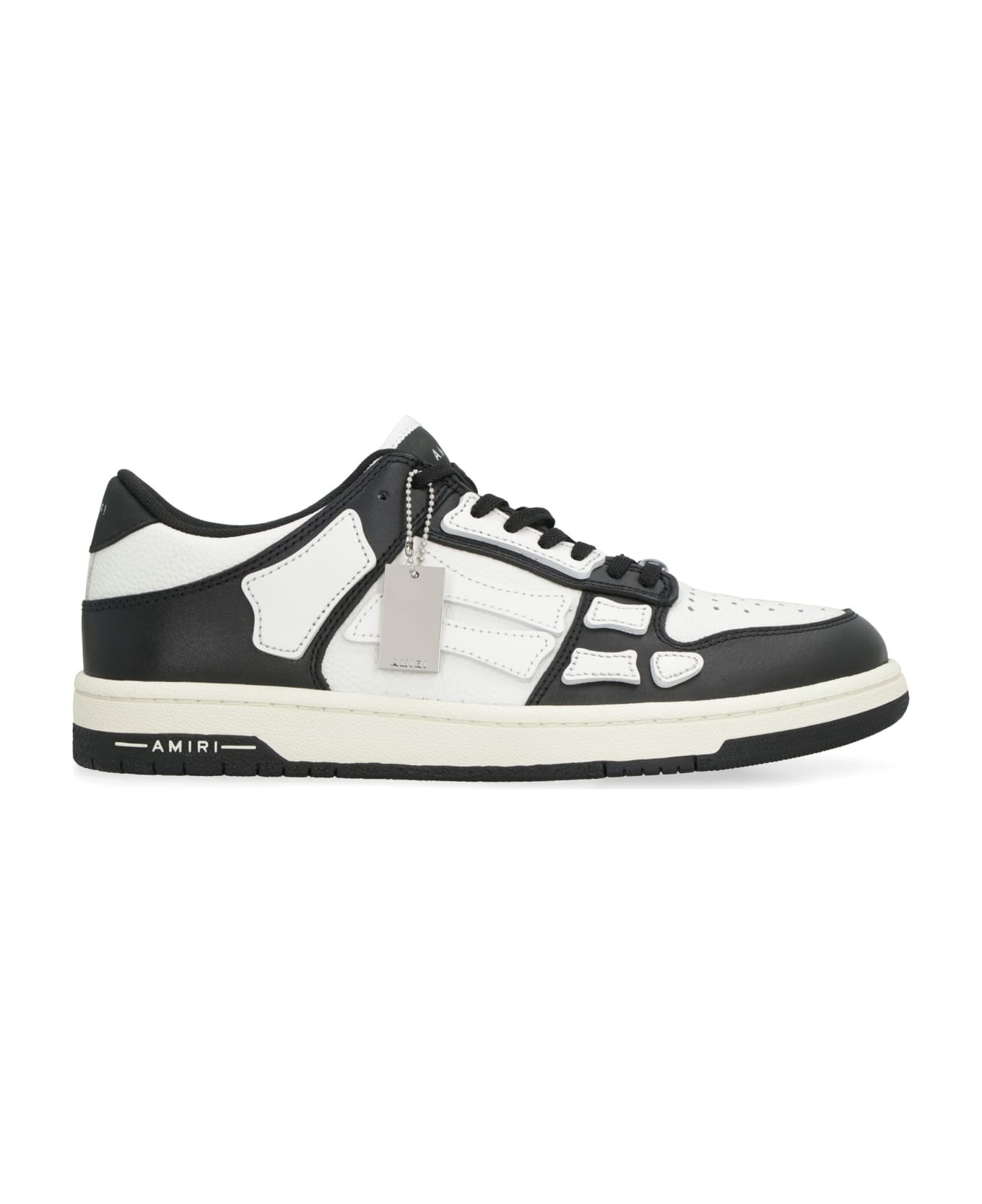 Black And White Skel Low Sneakers - 1