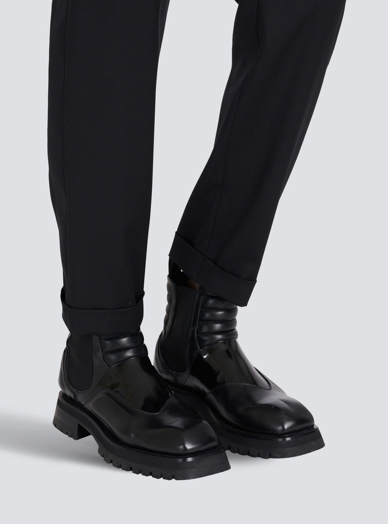 Balmain Smooth leather Army Phil Chelsea boots outlook