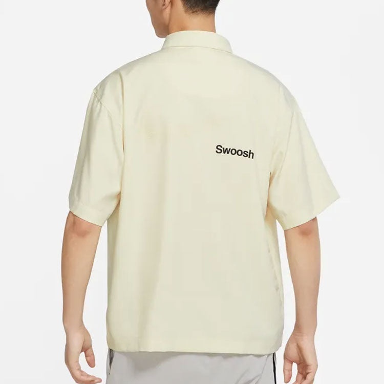Men's Nike Sportswear Logo Single Breasted Solid Color Short Sleeve Lime Shirt DX6308-244 - 5
