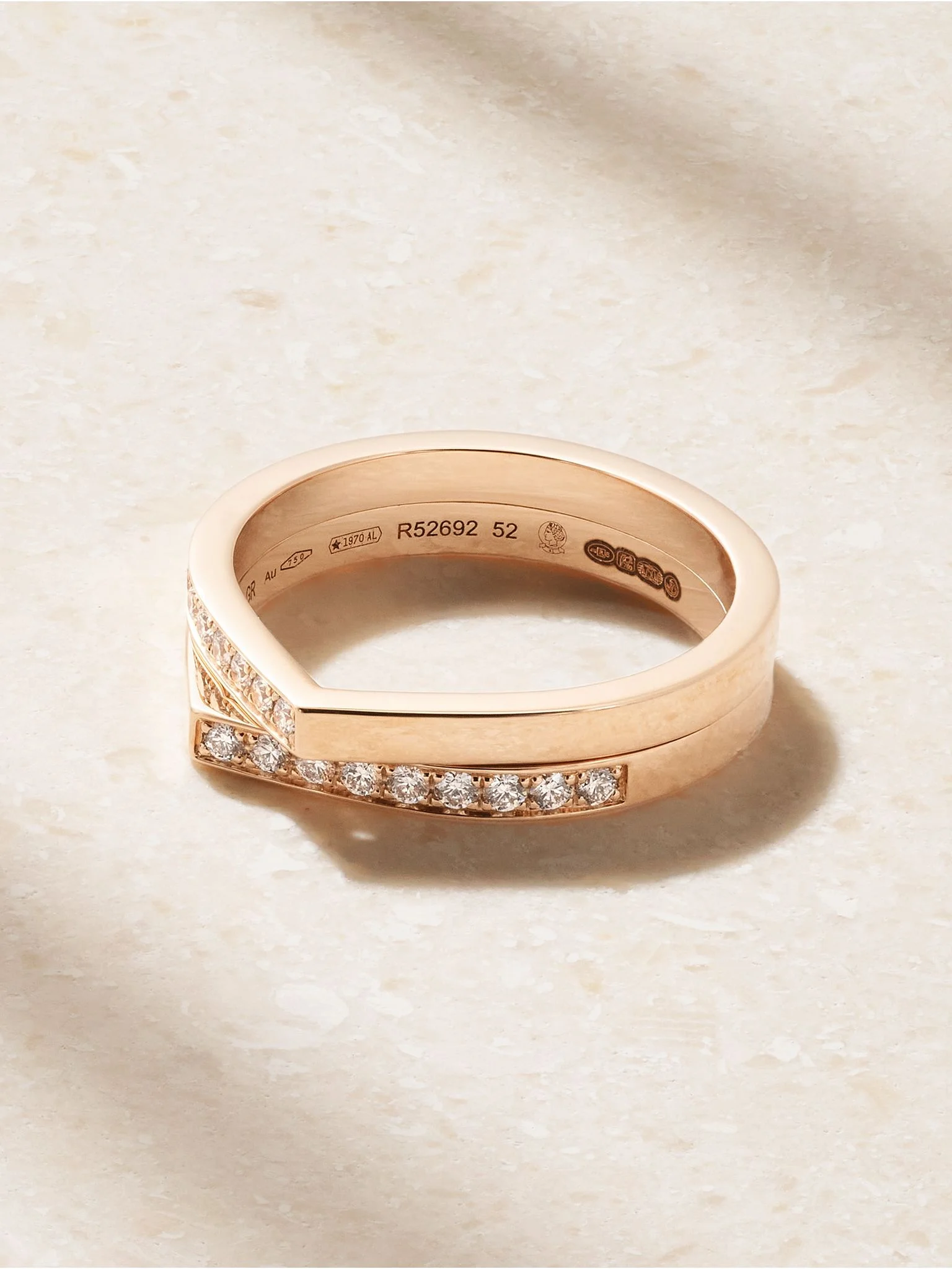 Antifer Heart 18-karat rose gold diamond ring Rose gold - 1