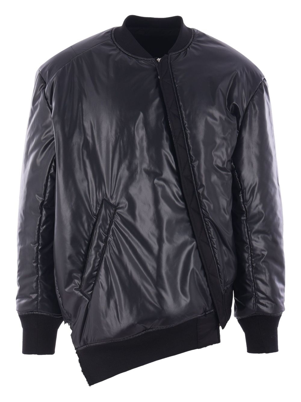 reversible asymmetric bomber jacket. - 5