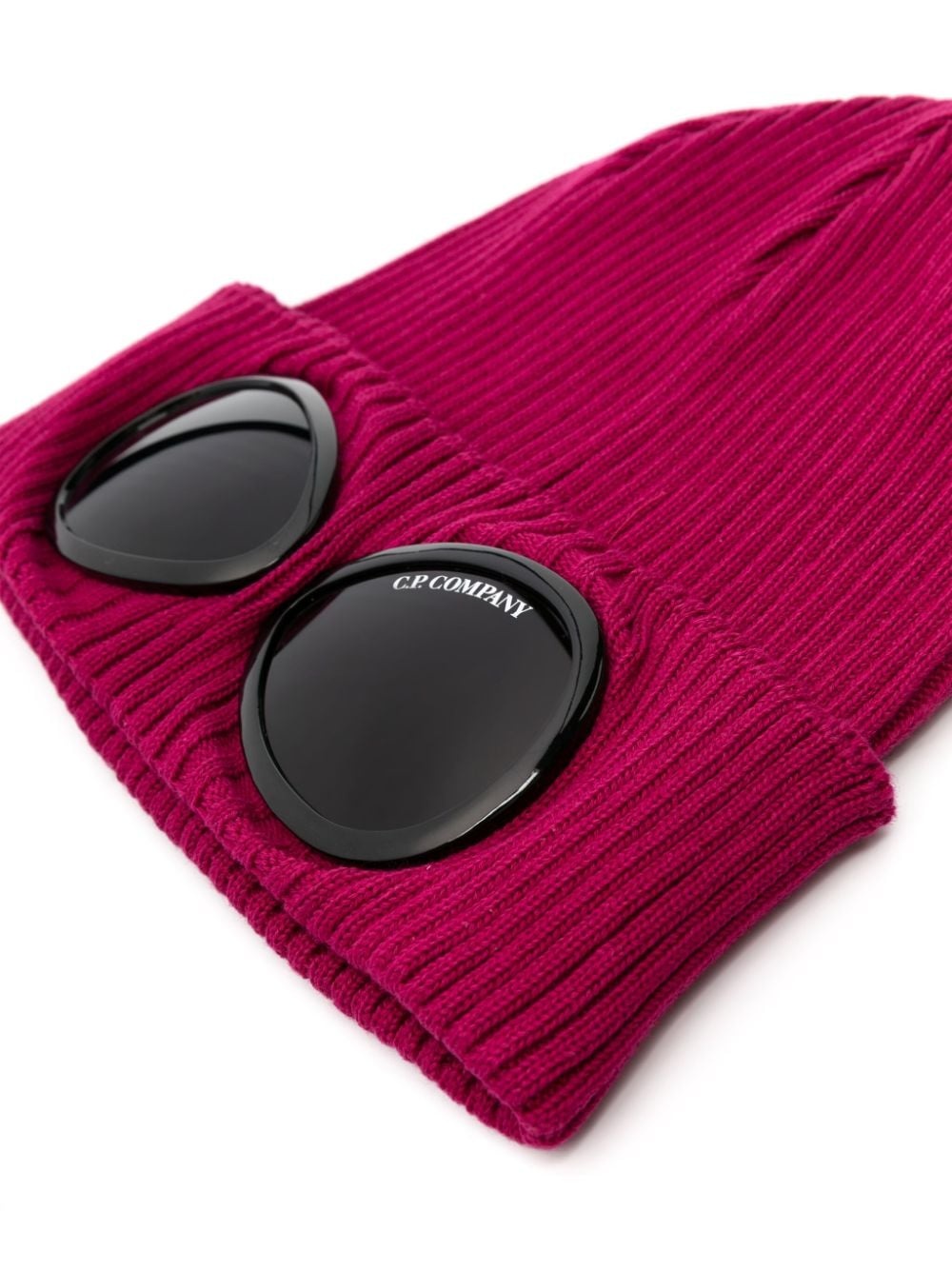 Goggles-detail ribbed beanie - 2