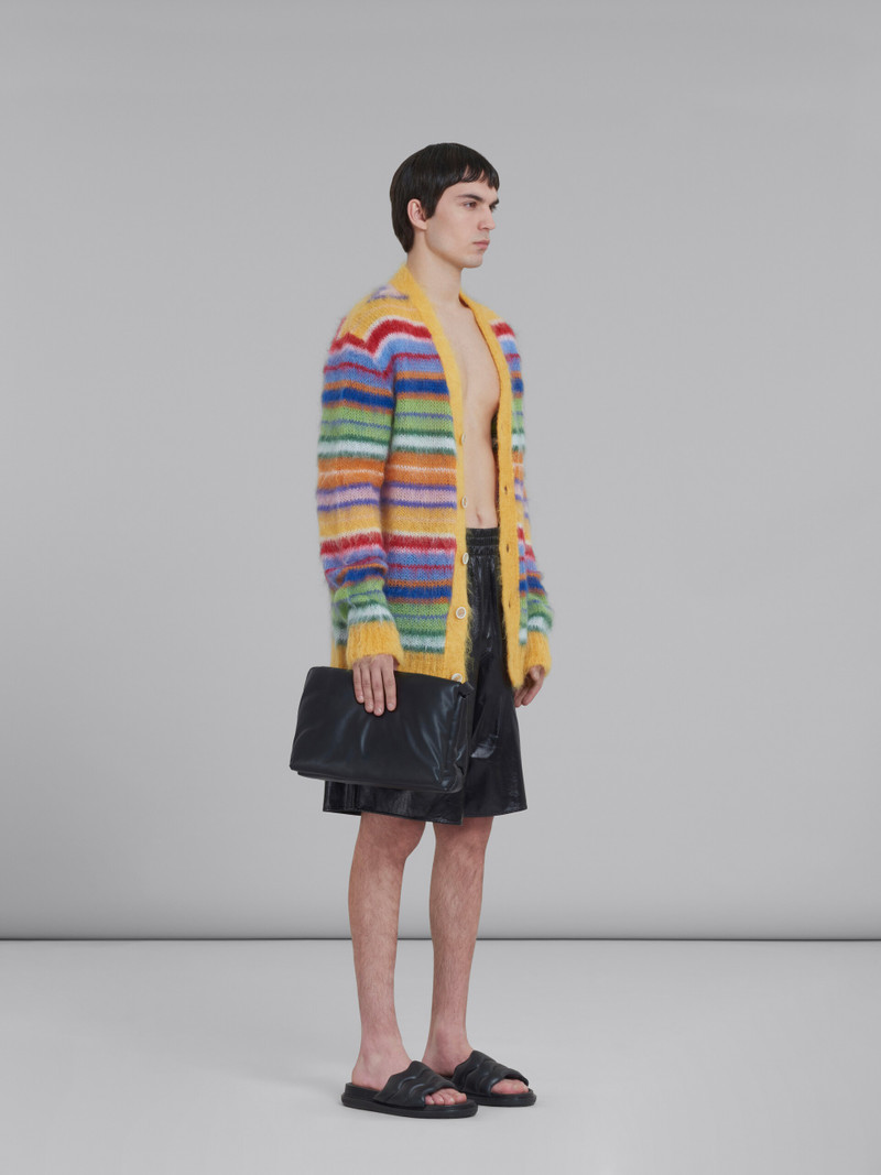 BLACK BERMUDA SHORTS IN ULTRALIGHT NAPLAK LEATHER 5