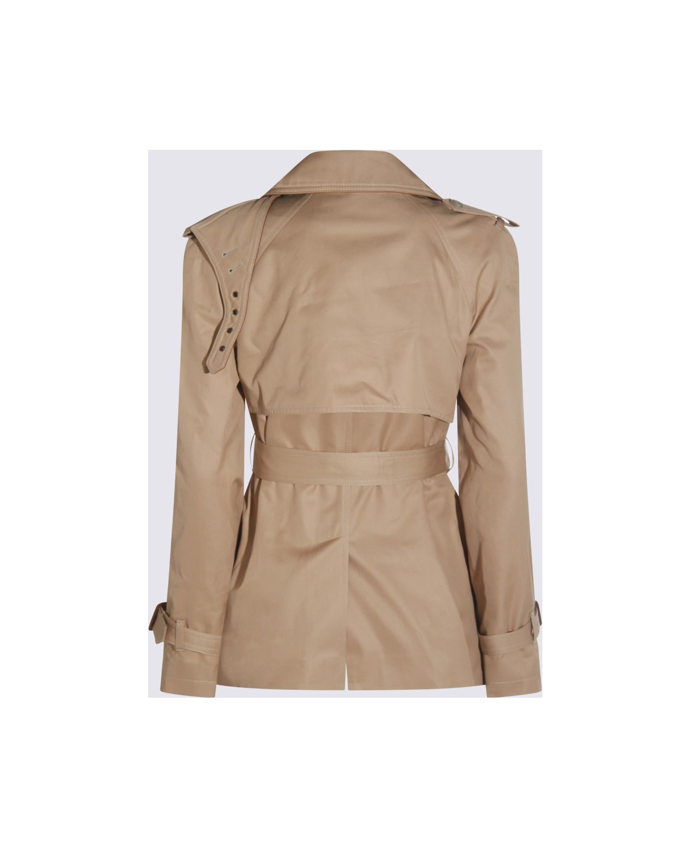 Beige Cotton Trench Coat - 2