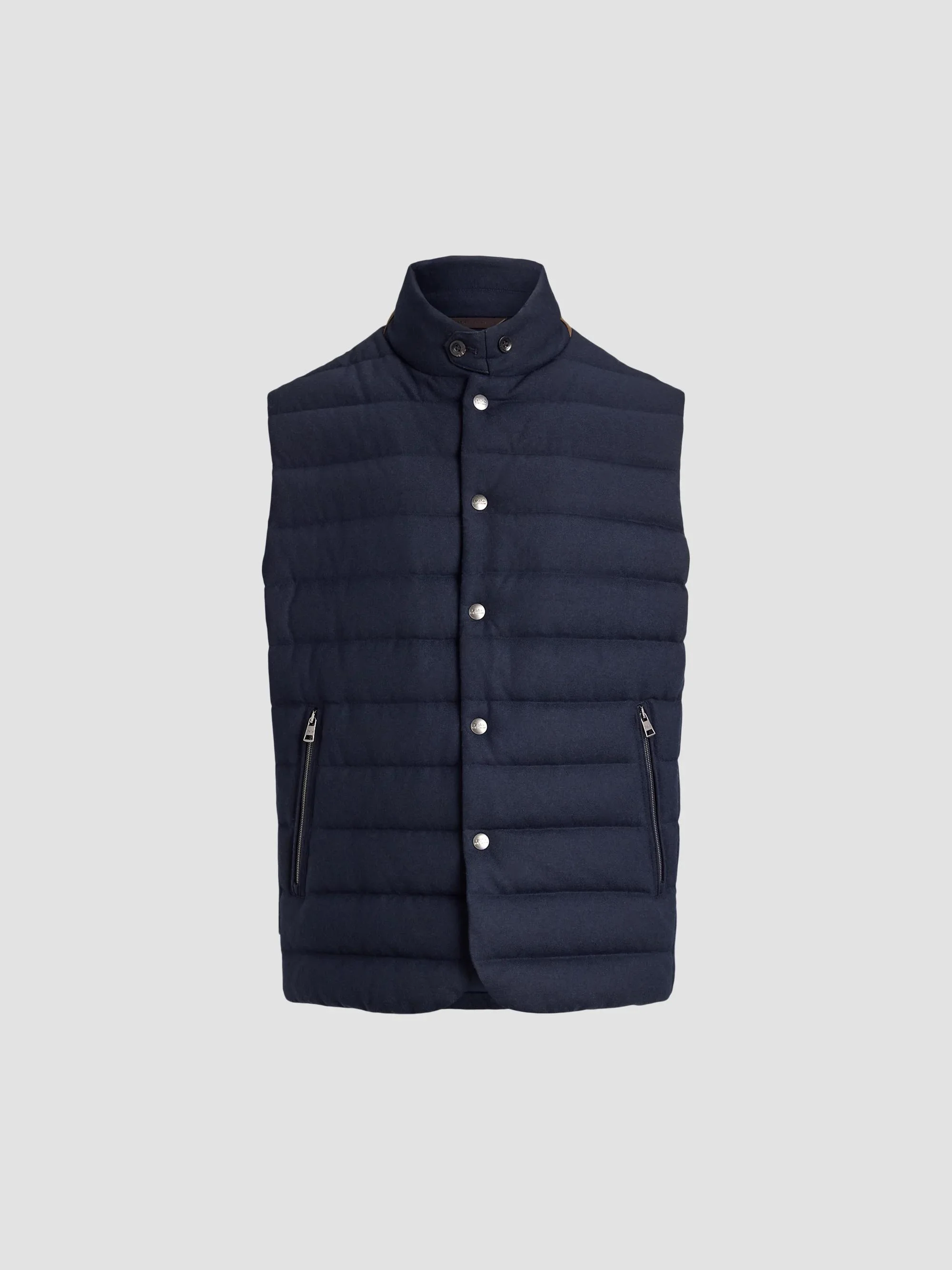 Men's Stanwood Wool-Blend Brushed Down Vest - Collection Navy - 1