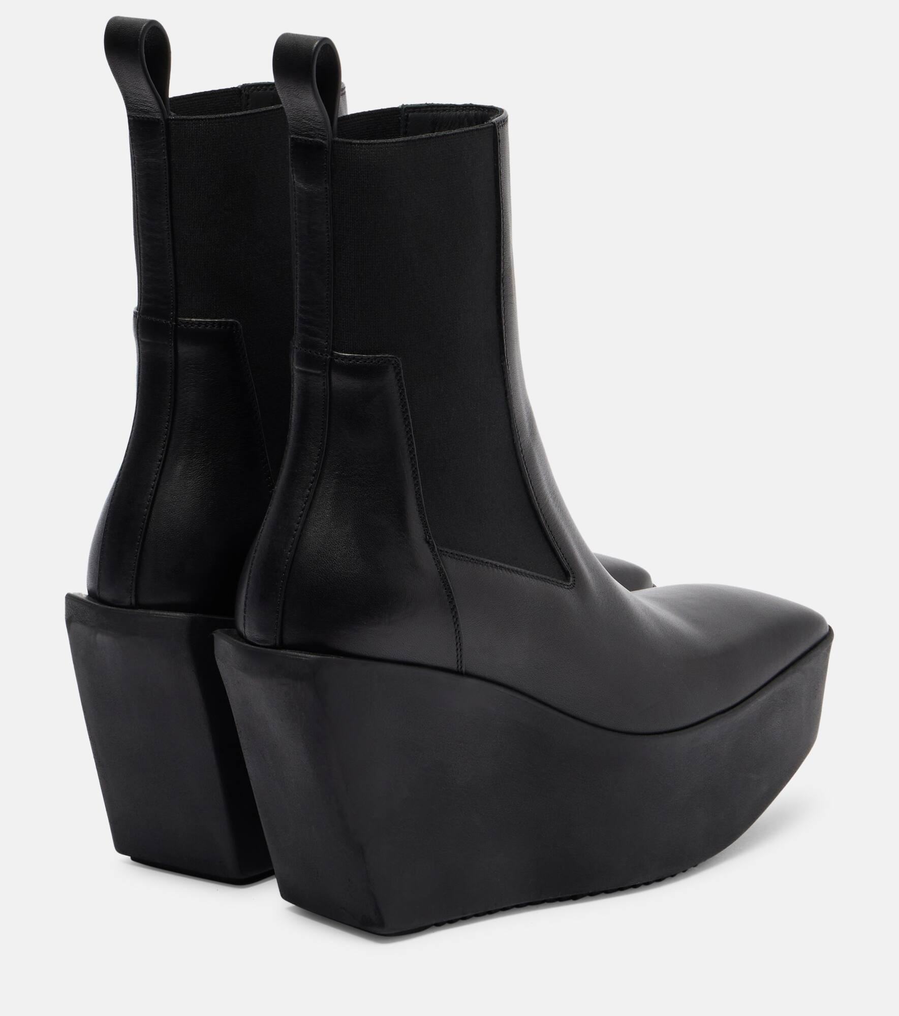 Beatle leather platform ankle boots - 2