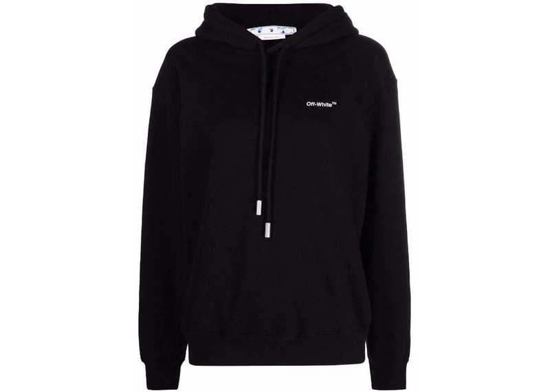 Off-White OFF-WHITE Diag Regular Hoodie Black/White outlook
