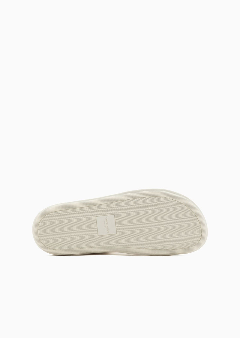 Braided leather and cotton sandals 7