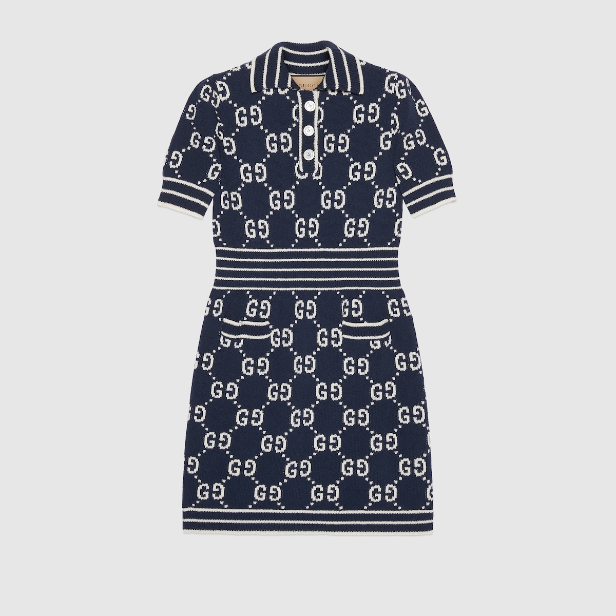 Gg Pois Cotton Blend Dress