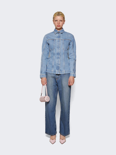 Alaïa Fitted Denim Jacket Blue outlook