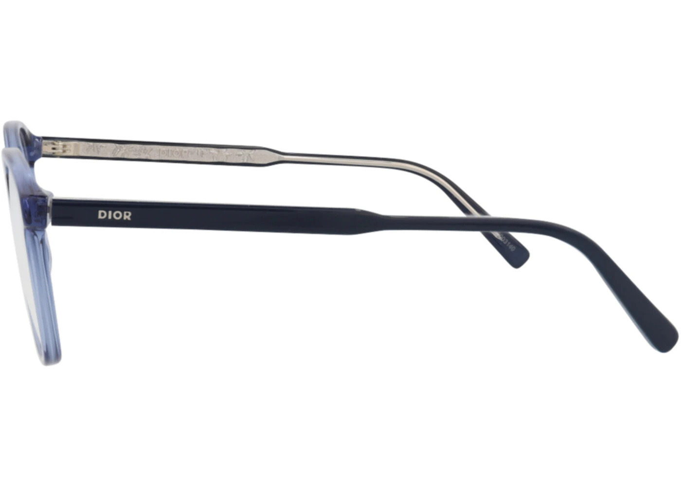 Dior Round-Frame Acetate Optical Frames Blue Blue Transparent (DM50048I-52-092) - 3