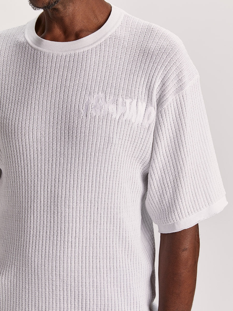 Waffle Tee White - 5