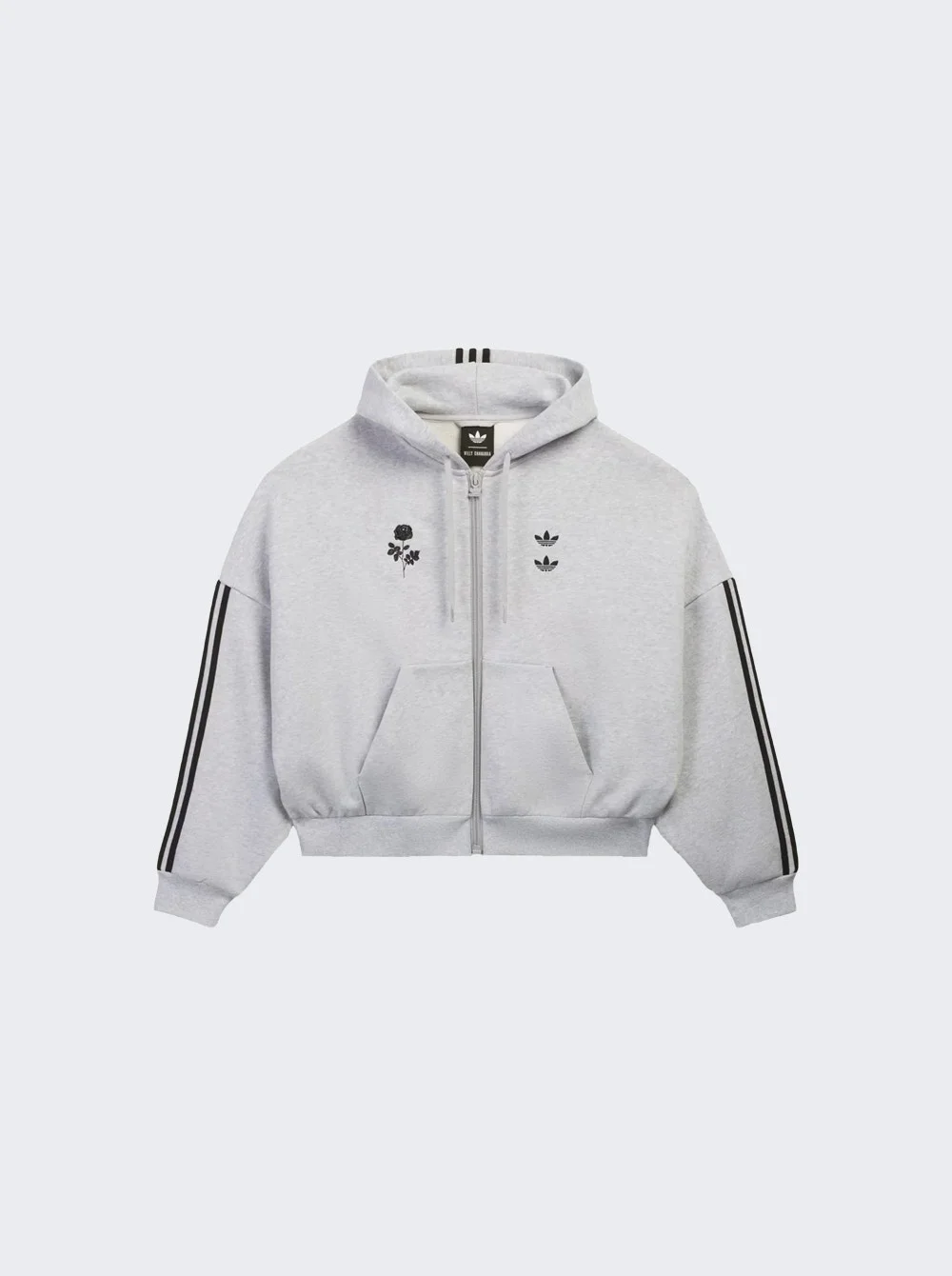 X Willy Chavarria Fz Hoodie Grey And Black - 1