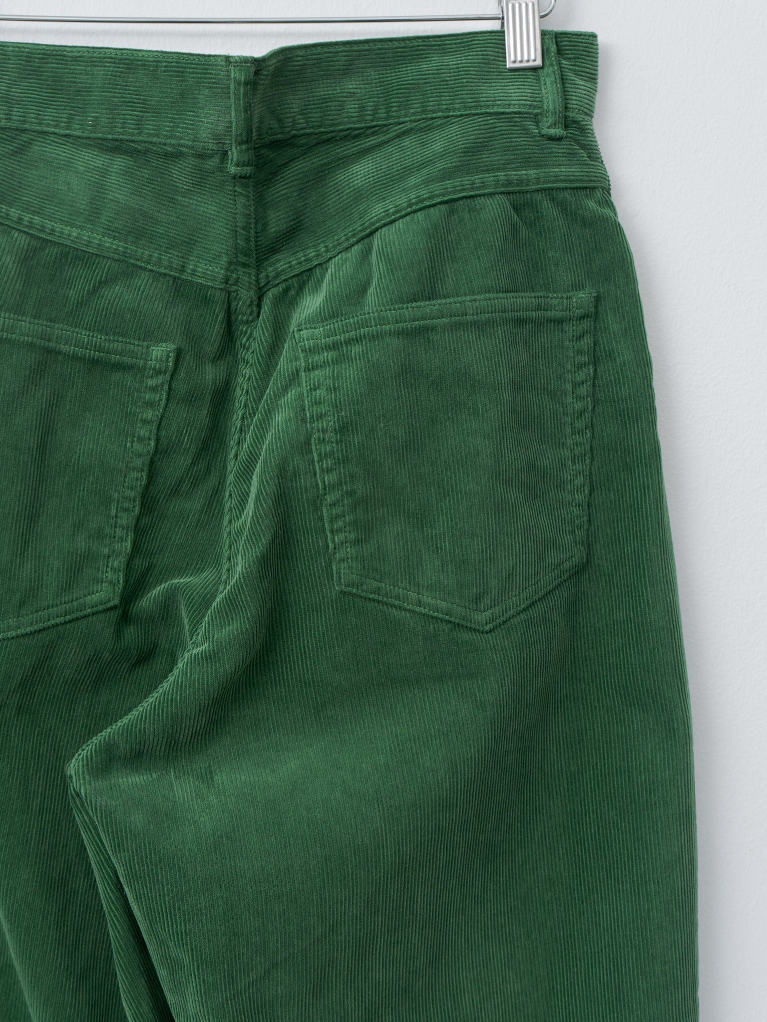 Pigment Dyed Finx Corduroy Wide 5P Pants - Forest Green - 7