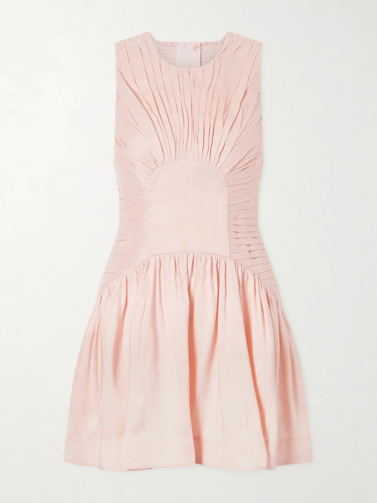 Medea Gathered Linen-blend Mini Dress - 1