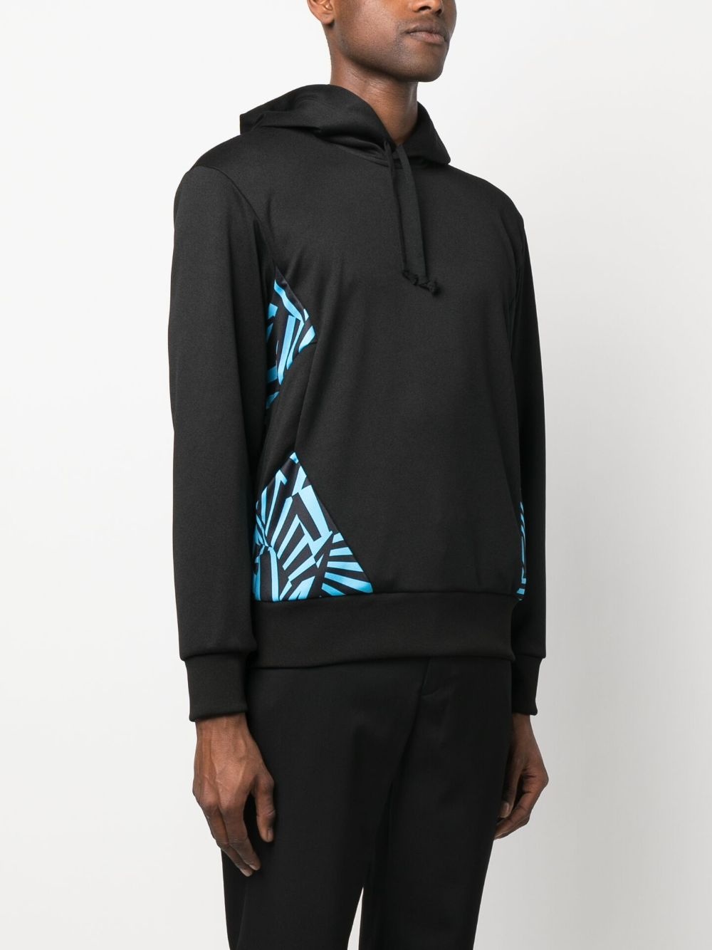 patchwork detailing hoodie - 3