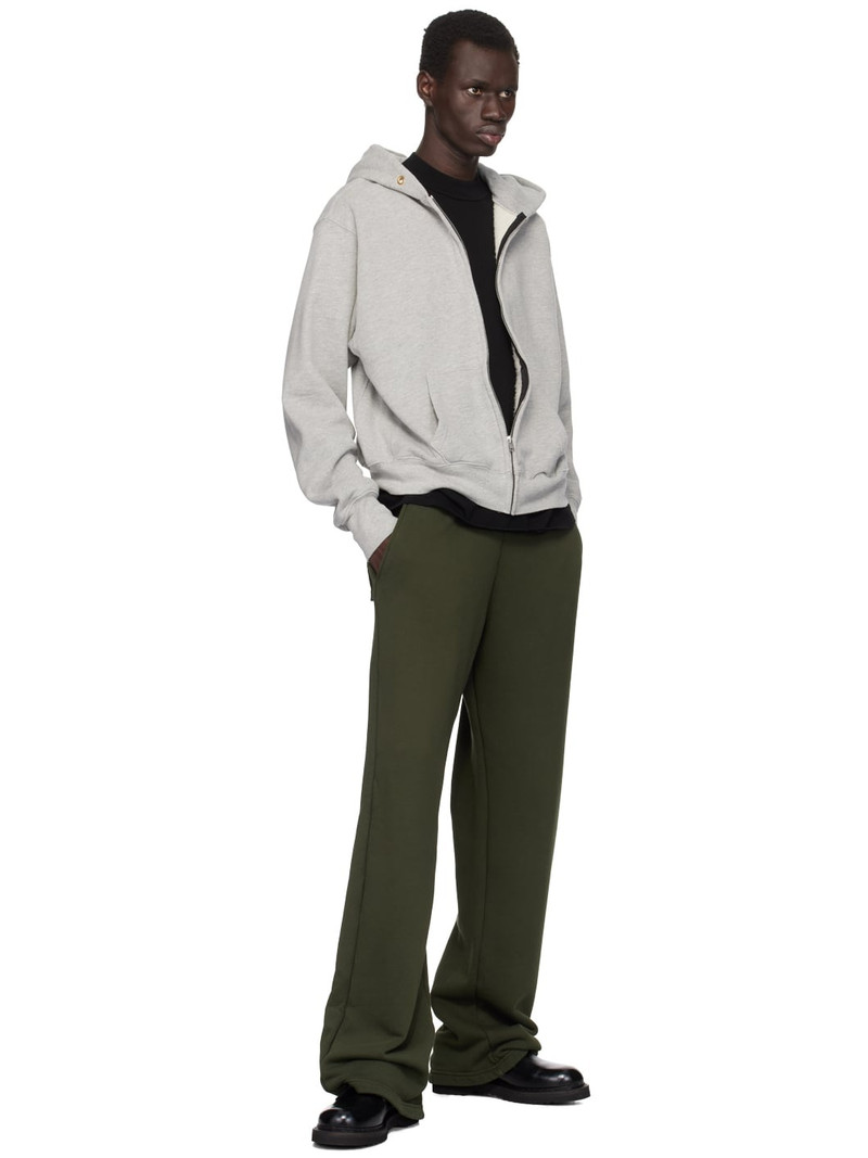 LES TIEN Gray Heavyweight Zip Hoodie outlook